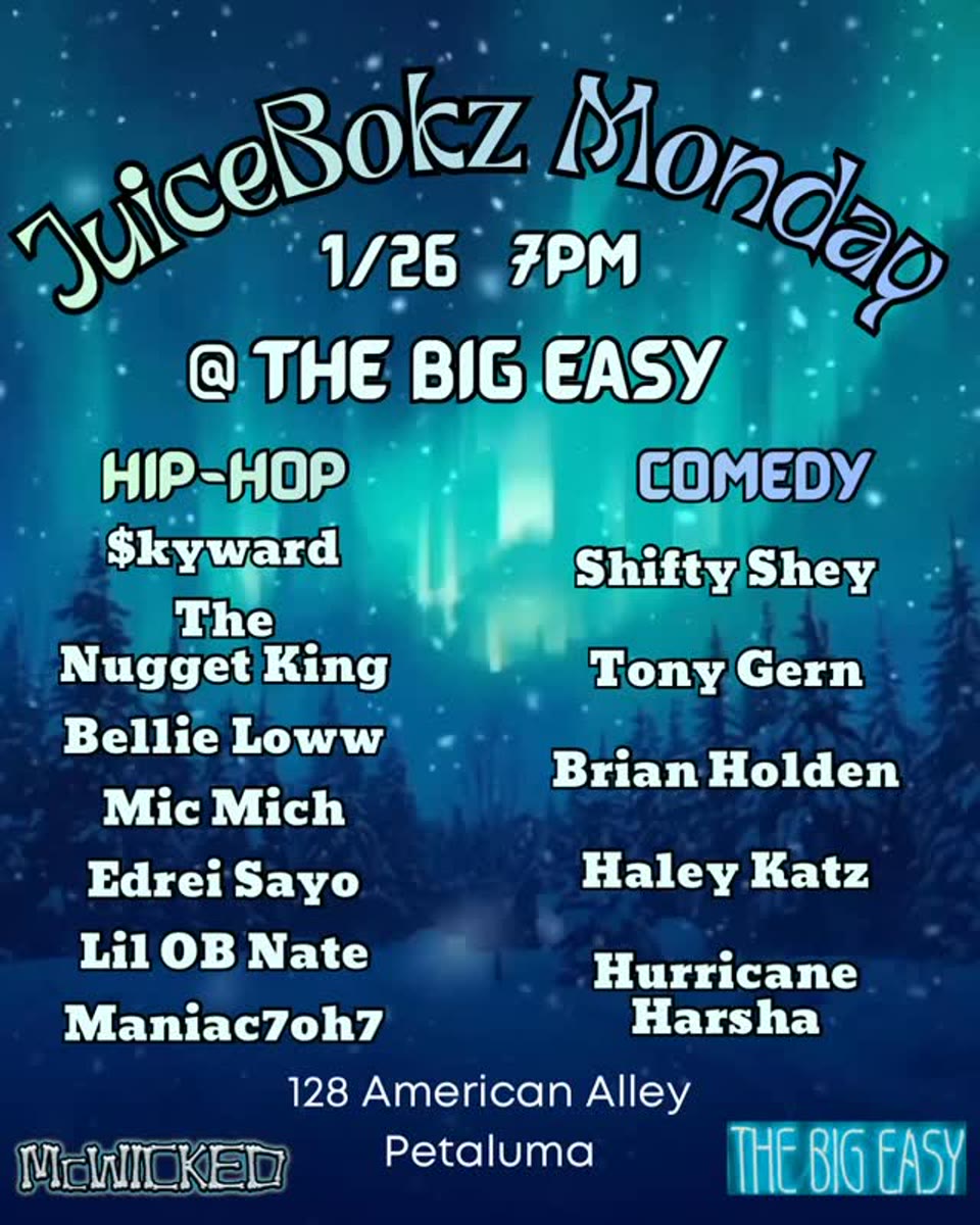 JuiceBokz Monday flyer