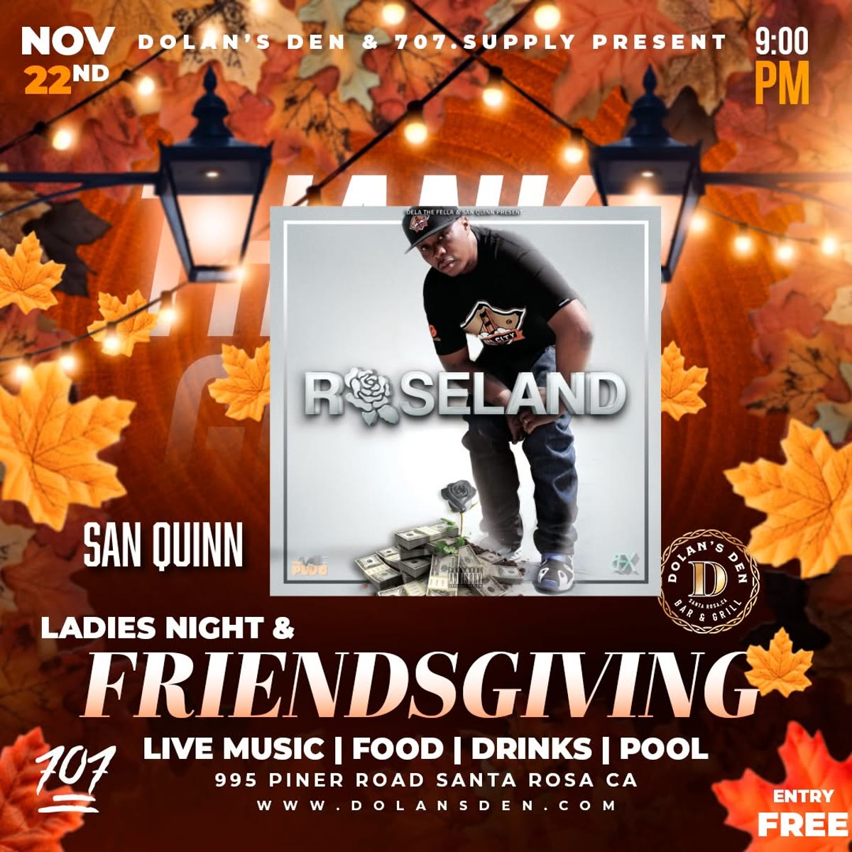 Ladies Night & Friendsgiving flyer